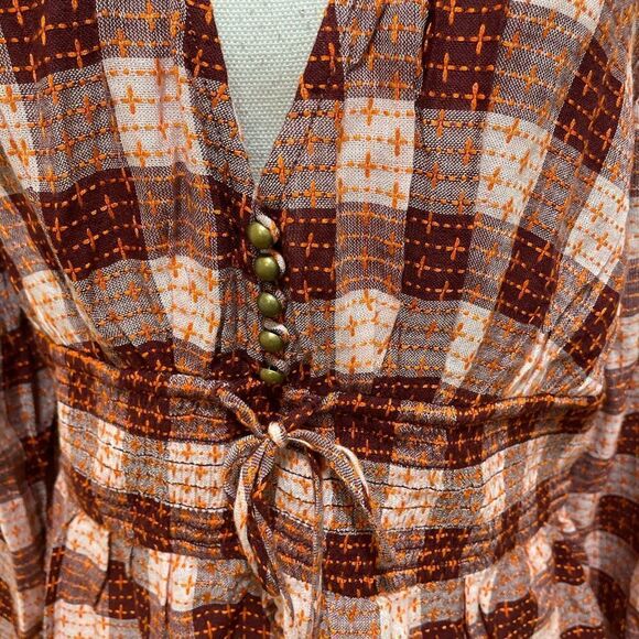 NWT Anthropologie Pilcro Deep-V Neck
Plaid Blouse Top Size L - Picture 5 of 10